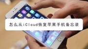 怎么从iCloud恢复苹果手机备忘录?误删备忘录怎么办科技高清正版视频在线观看–爱奇艺