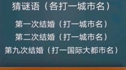 猜谜语,分别各猜一城市名,赶紧发挥想象猜一猜吧知识名师课堂爱奇艺