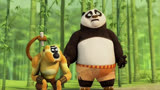  阿宝和猴王去找兰花，救悍娇虎的病#功夫熊猫 