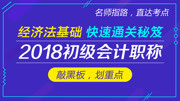 2018经济法基础精讲——第一章第二节 会计核算与监督7知识名师课堂爱奇艺