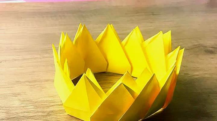 简单容易学的皇冠折纸,给宝宝折一个!
