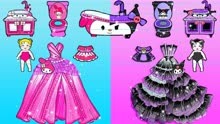 纸娃娃装扮：娃娃屋挑战，粉红美乐蒂VS黑紫库洛米，哪个更可爱？