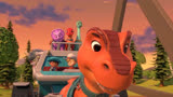 霸王龙拉车惊险过独木桥，儿童动画片 #恐龙 #霸王龙 #恐龙动画片