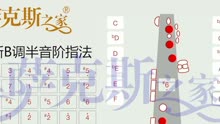 萨克斯《b调半音阶指法》吹奏示范教学 图解指法表 简单实用