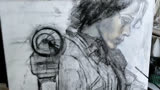 北京艺方学员李景瑞油画作品《明日边缘》女主角 第二阶段 