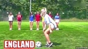 吐槽个球 足球宝贝球各国美女踢点球，你喜欢哪一个国家的小姐姐？