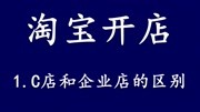 淘宝开店新手C店和企业店铺的区别 新手淘宝开店铺类型有区别吗知识名师课堂爱奇艺