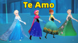 冰雪奇缘MMD：2个艾莎女王和2个安娜公主的《Te Amo》
