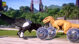 侏罗纪世界动画：毒液霸王龙VS暴虐霸王龙之战