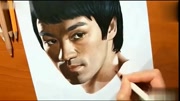 牛人画「李小龙 Bruce Lee」的全过程,眼神充满杀伤力纪录片完整版视频在线观看爱奇艺