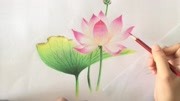 七彩小画家:彩铅绘画出水芙蓉,3分钟快速画出荷花,儿童简笔画知识名师课堂爱奇艺