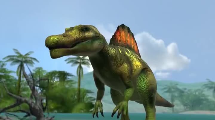   侏罗纪恐龙战争 帝王鳄vs巨棘龙