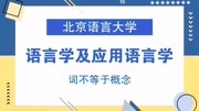 北京语言大学语言学及应用语言学之词不等于概念知识名师课堂爱奇艺