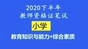 2020下半年教师资格证考试笔试小学科目二01【第一节】知识名师课堂爱奇艺