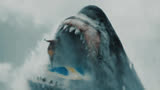  巨齿鲨来袭，连陆地霸主霸王龙都能一口吞掉！#巨齿鲨2  