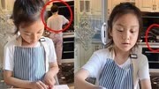 李小璐晒甜馨做饭视频，有谁注意甜馨背后吗，原来她才是最后赢家