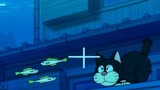 哆啦A梦：深夜小镇变成了海底世界，小猫看着鱼儿流口水