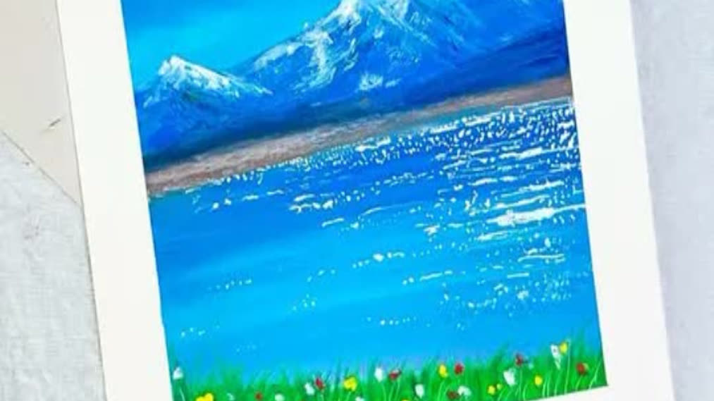 油画棒｜赛里木湖～ 所有的文案都抵不过这一眼蓝.#油画棒#油画棒