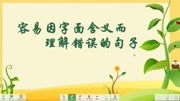 容易因字面含义而理解错误的句子知识名师课堂爱奇艺