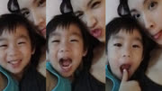 陈若仪分享Kimi2岁时的照片，母子二人睡前搞怪三连拍十分的逗趣