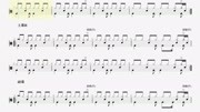 周杰伦听妈妈的话架子鼓动态鼓谱演示 乐手网音乐背景音乐视频音乐爱奇艺