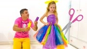 逗比小萝莉：小萝莉打造公主派对，爸爸为小萝莉定制公主服装！