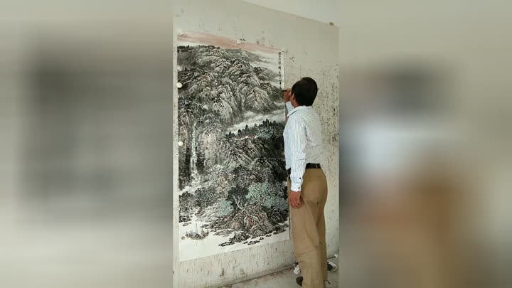 当代山水写书画家吴文民教学视频