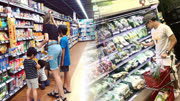 林志颖亲自掌镜，拍妻子陈若仪和三个儿子逛超市，大长腿吸睛
