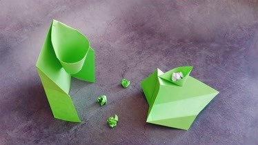 折纸桌面投篮机玩具神器手一拉可以投篮创意手工折纸玩具diy