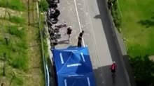 英国汤姆·皮德科克在环意自行车赛中冲刺成#环意自行车赛 #极限运动