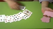 扑克单手切牌,花式魔术牌技手法