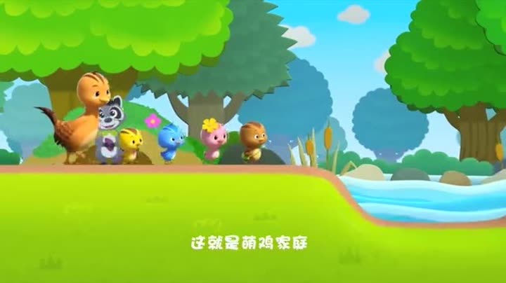 荷叶老鼠蹦蹦跳兔子和青蛙水粉图片