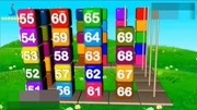 英文益智动画,彩色数字方块串到一起学习数字
