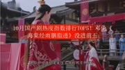 10月国产剧热度指数排行TOP5!邓伦《海棠经雨胭脂透》没进前五娱乐完整版视频在线观看爱奇艺