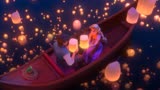 迪士尼最浪漫的场景，看天灯的乐佩简直太美了《魔发奇缘》