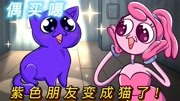 彩虹朋友：偶买噶，长腿妈妈居然养了一只猫，还是紫色的！