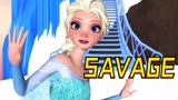 冰雪奇缘MMD：艾莎女王在冰城堡里表演《SAVAGE》