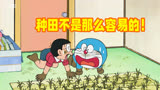 哆啦A梦：为了吃年糕哥俩拼了，在房间里面种田，好在结果不错