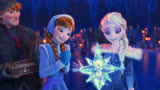 艾莎用魔法，把雪宝打造成最靓的星星《冰雪奇缘：雪宝大冒险》