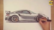 外国大神手绘保时捷911 GT2RS,不是看到全过程我还以为是照片呢纪录片完整版视频在线观看爱奇艺