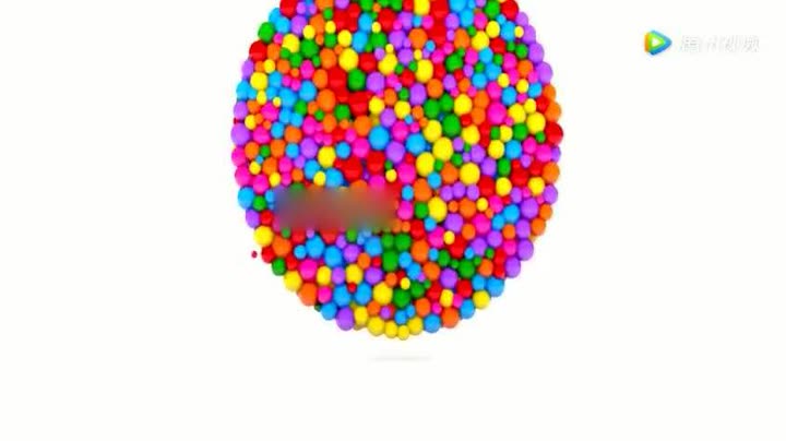 启蒙少儿动画：学习认识彩色的小球组合成彩色的形状