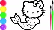 儿童绘画启蒙:Hello Kitty美人鱼绘画与着色!儿童绘画基础母婴完整版视频在线观看爱奇艺