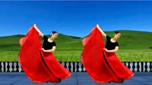 蜻蜓广场舞中三舞蹈《我们的生活充满阳光》两人组合一起跳，美