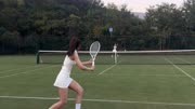 白衣 草地 和我#温网 #网球 #运动女孩 #闪闪发光
