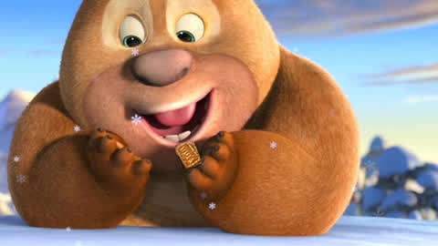 熊出没动漫小游戏专辑  :小小熊发现了一块苹果曲奇