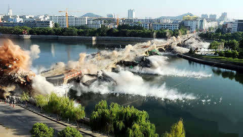 钱塘江大桥炸毁照片图片