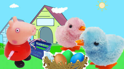 牛牛玩具镇的玩具视频 小猪佩奇萌鸡小队睡衣