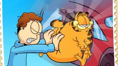 加菲猫游戏系列专辑 欧弟偷吃加菲猫减肥节食