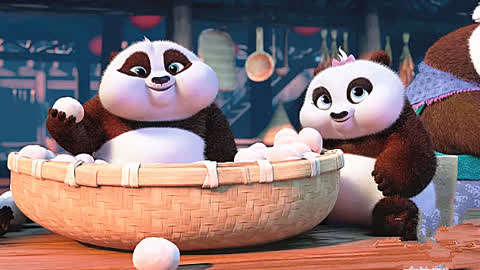 功夫熊猫续集,熊猫们都开始学武功,小熊猫真可爱