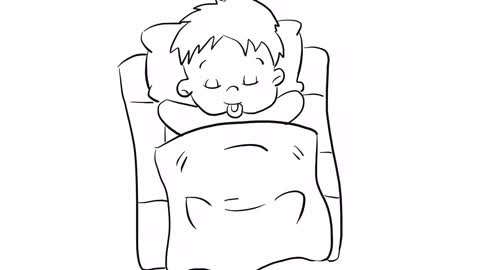 小林简笔画 可爱的宝宝睡觉儿童简笔画